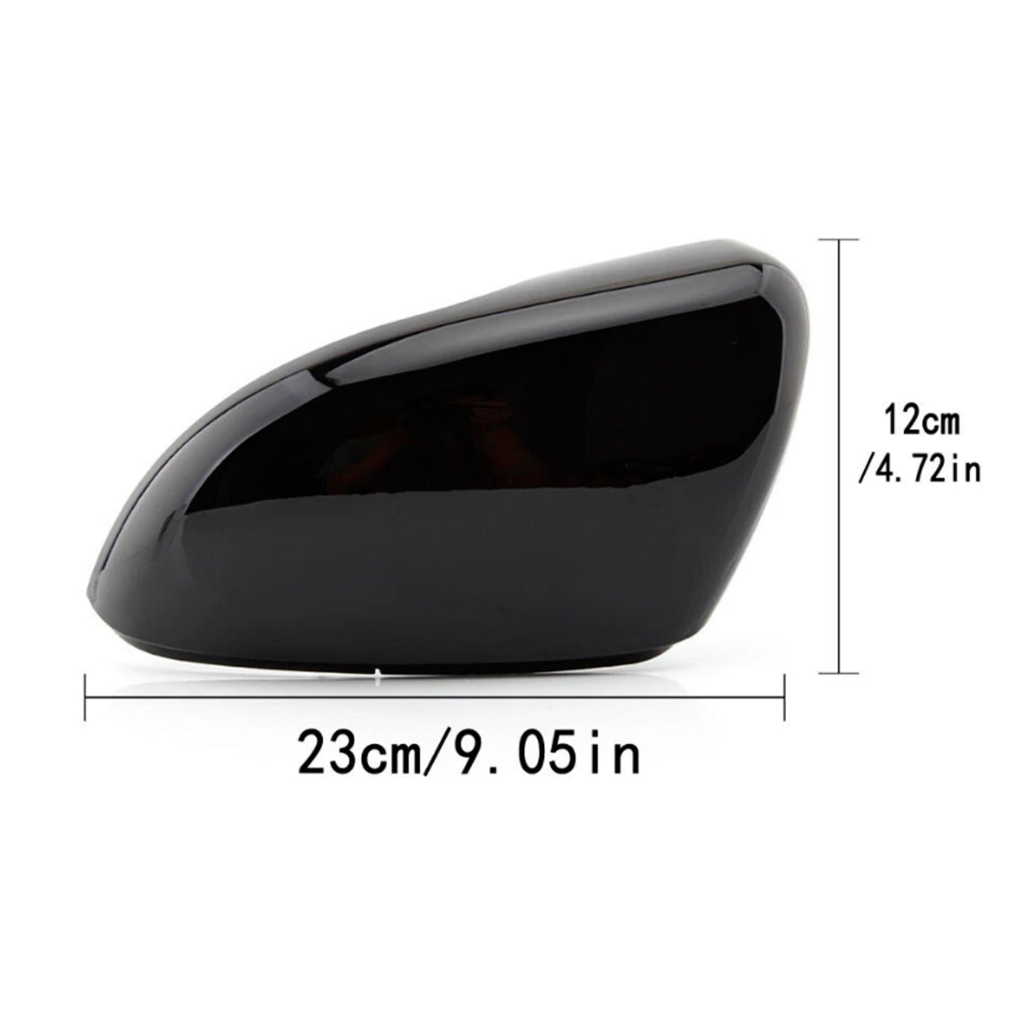 2 pezzi di calotte copri specchietti retrovisori esterni neri lucidi per VW Golf MK6 2009-2013 5K0857538