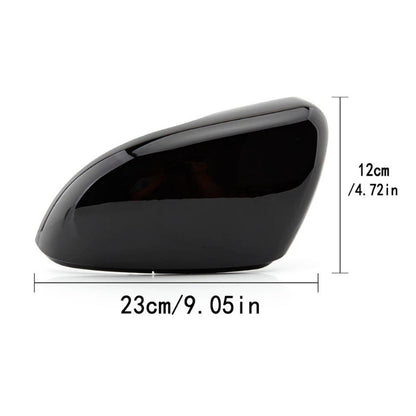 2 pezzi di calotte copri specchietti retrovisori esterni neri lucidi per VW Golf MK6 2009-2013 5K0857538