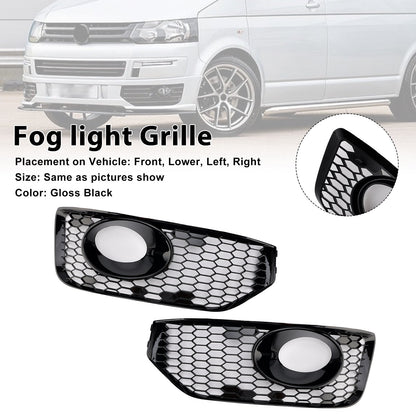 Griglia di copertura della luce fendinebbia S-line VW T5 T5.1 2010-2015, nero lucido