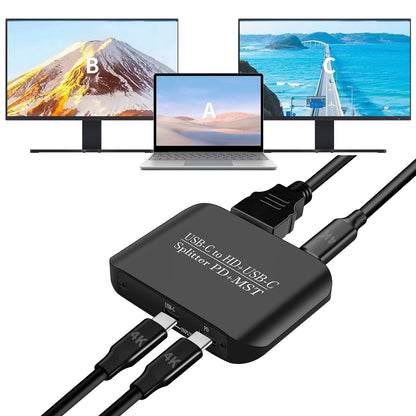 Adattatore 4K60TYPE-C a HDMI+TYPE-C Splitter di alimentazione per display diversi