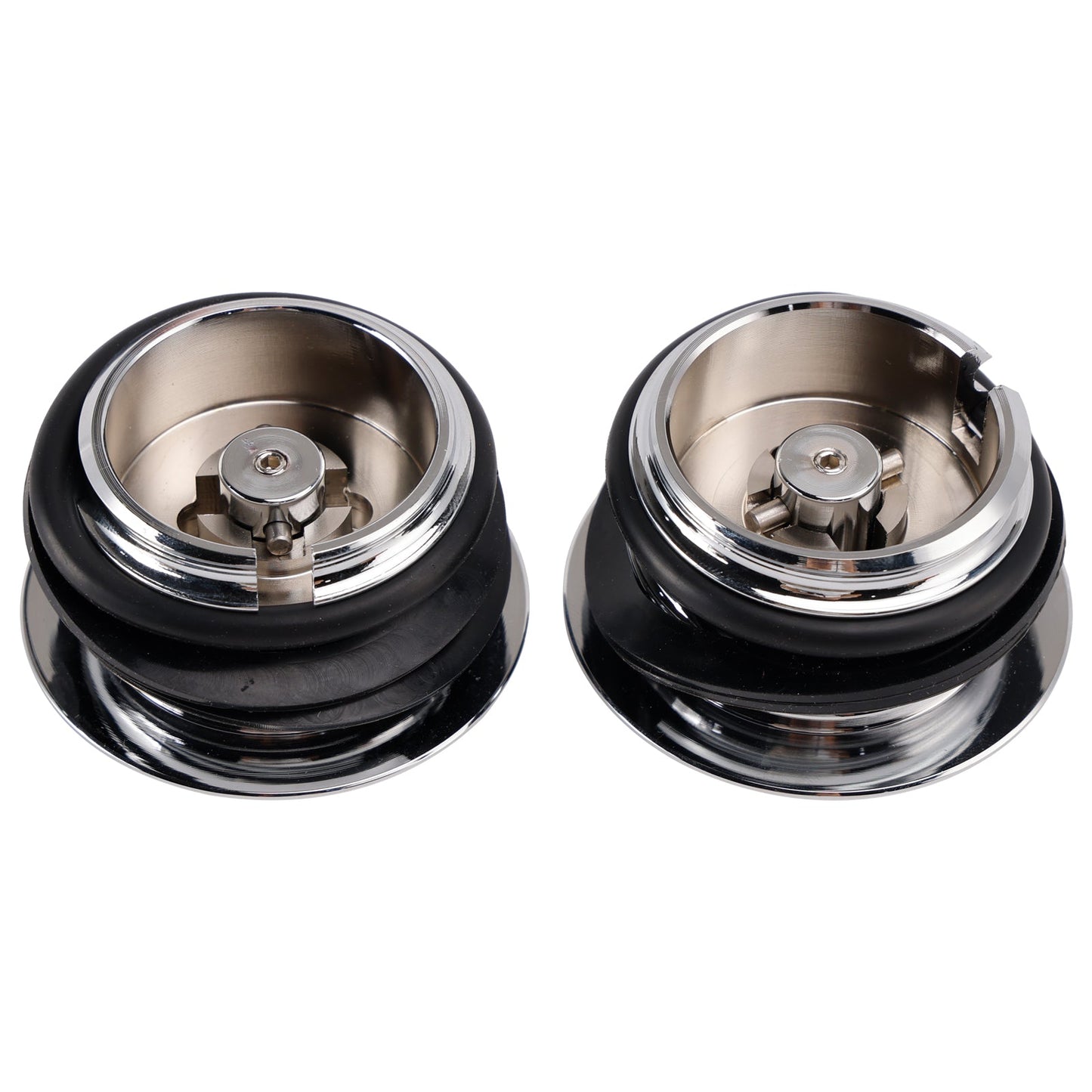 Set di tappi serbatoio a vite in alluminio billet cromato per Touring Softail Dyna