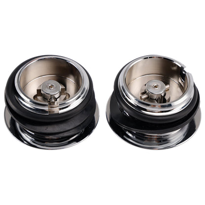 Set di tappi serbatoio a vite in alluminio billet cromato per Touring Softail Dyna
