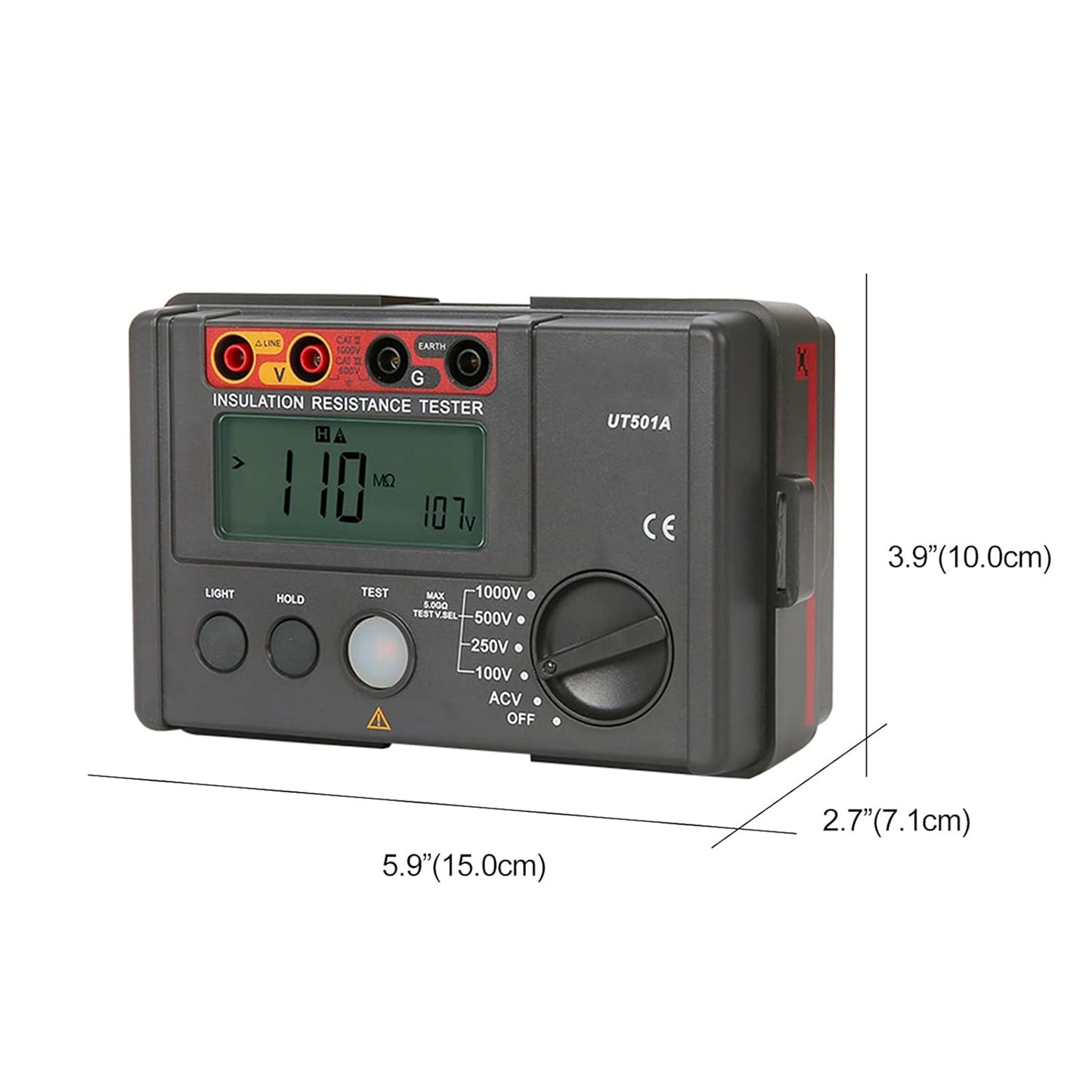 Megohmmetro digitale UT501A, tester di resistenza di isolamento, multimetro
