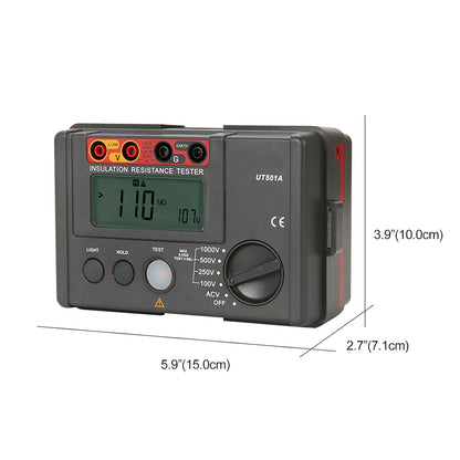 Megohmmetro digitale UT501A, tester di resistenza di isolamento, multimetro