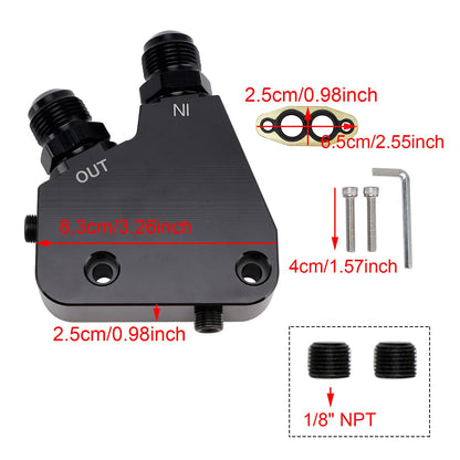 Kit adattatore per radiatore dell'olio motore Corvette GM LS LS1 LS2 LS3 LS6 (confezione da 5) 2005-2019