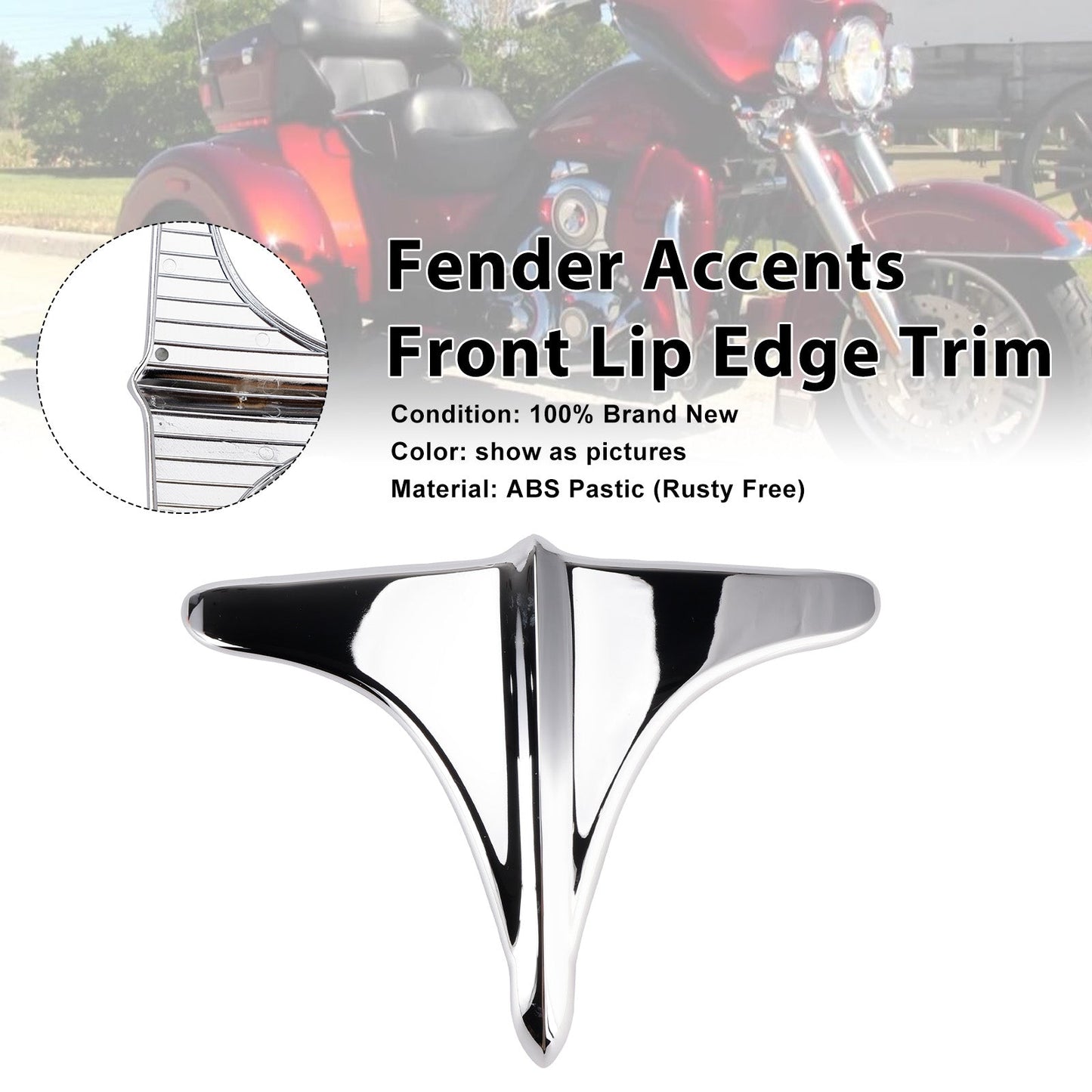 Dettagli in ABS per parafango posteriore e profilo del bordo anteriore per Street Tri Glide 2009-2023
