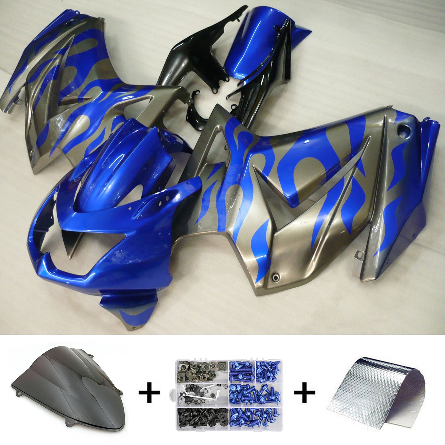 Kit carenatura BODYWORK ABS di plastica per Kawasaki EX250 Ninja250R 2008-2012