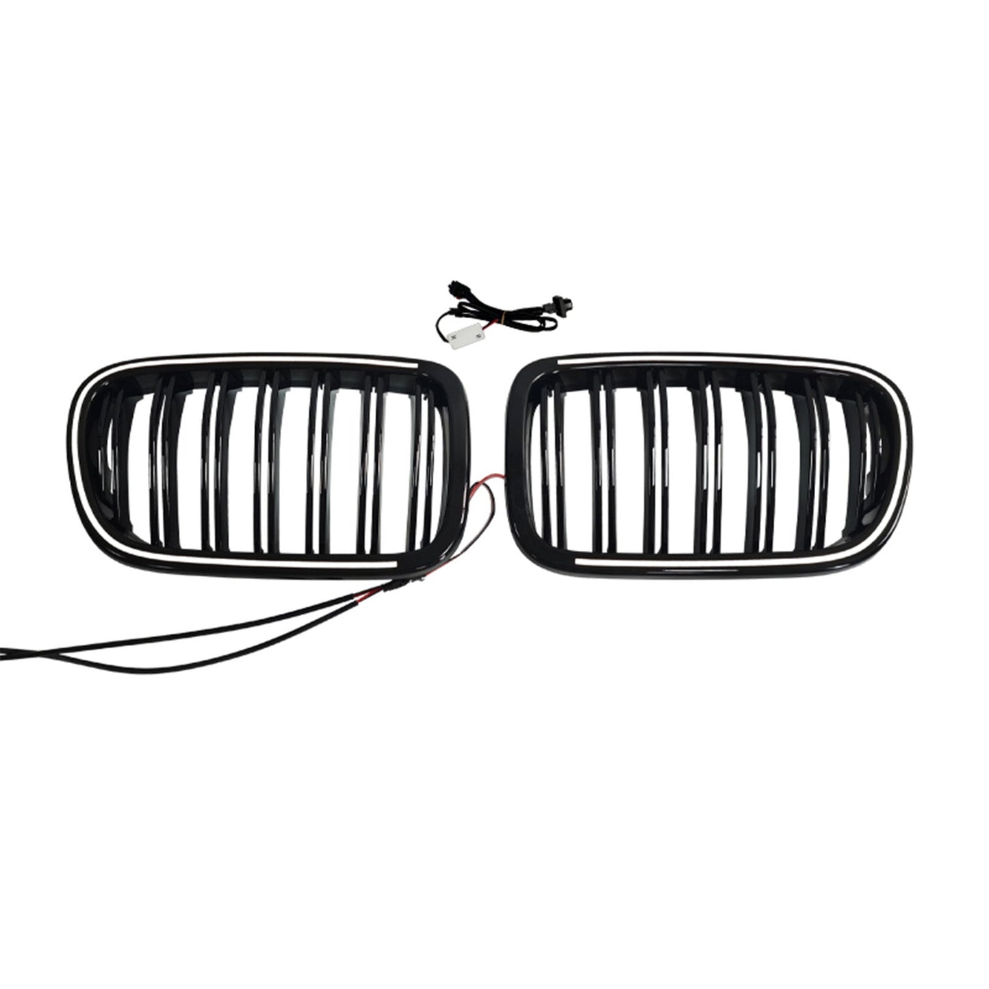 Griglia anteriore a doppio rene nera per paraurti, compatibile con BMW X3 F25 2011-2014.