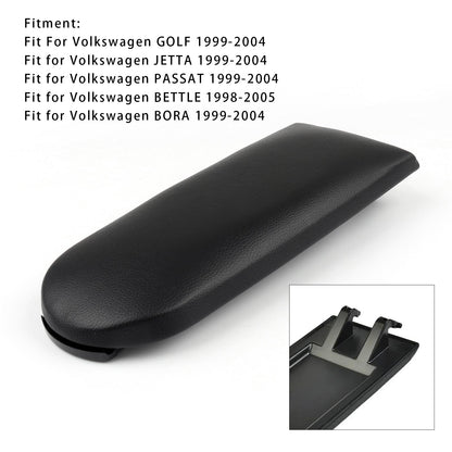 Coperchio della console centrale del bracciolo in pelle nera per VW MK4 Jetta Bora Golf 18D867173