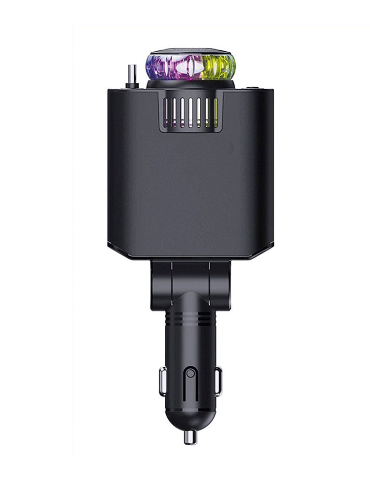 Caricabatterie per auto super veloce da 120 W con cavo retrattile Caricabatterie intelligente per deodoranti per ambienti