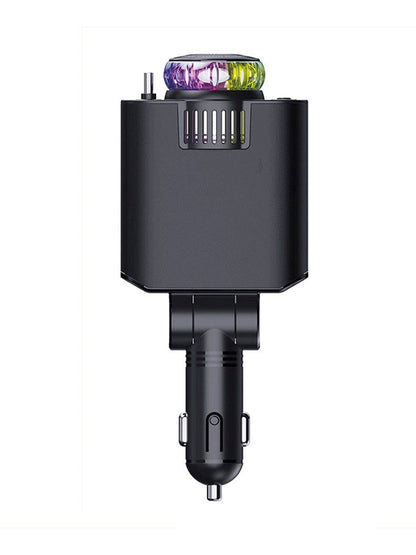 Caricabatterie per auto super veloce da 120 W con cavo retrattile Caricabatterie intelligente per deodoranti per ambienti