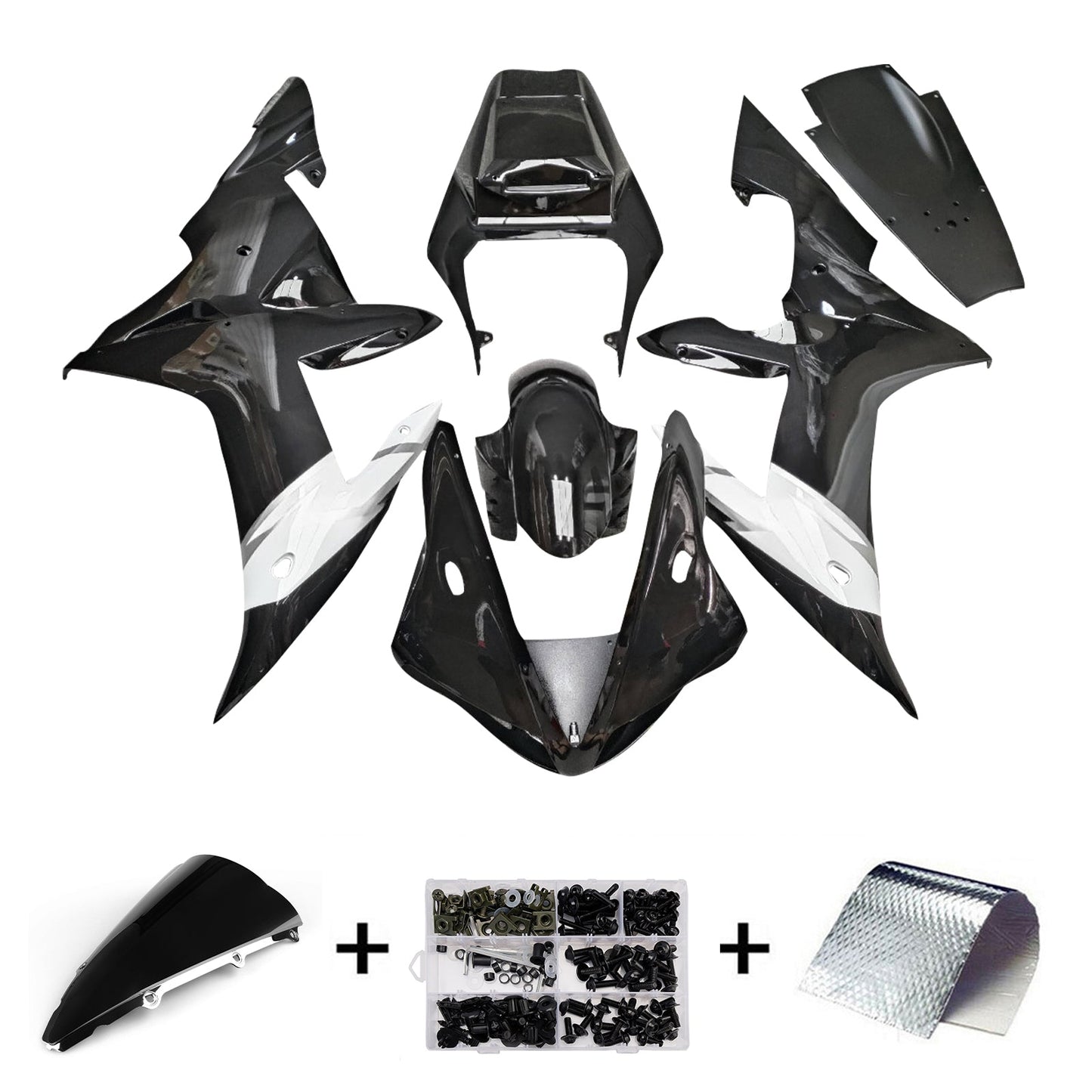 Kit carenatura iniezione plastica ABS per Yamaha YZFR1 YZF-R1 2002-2003