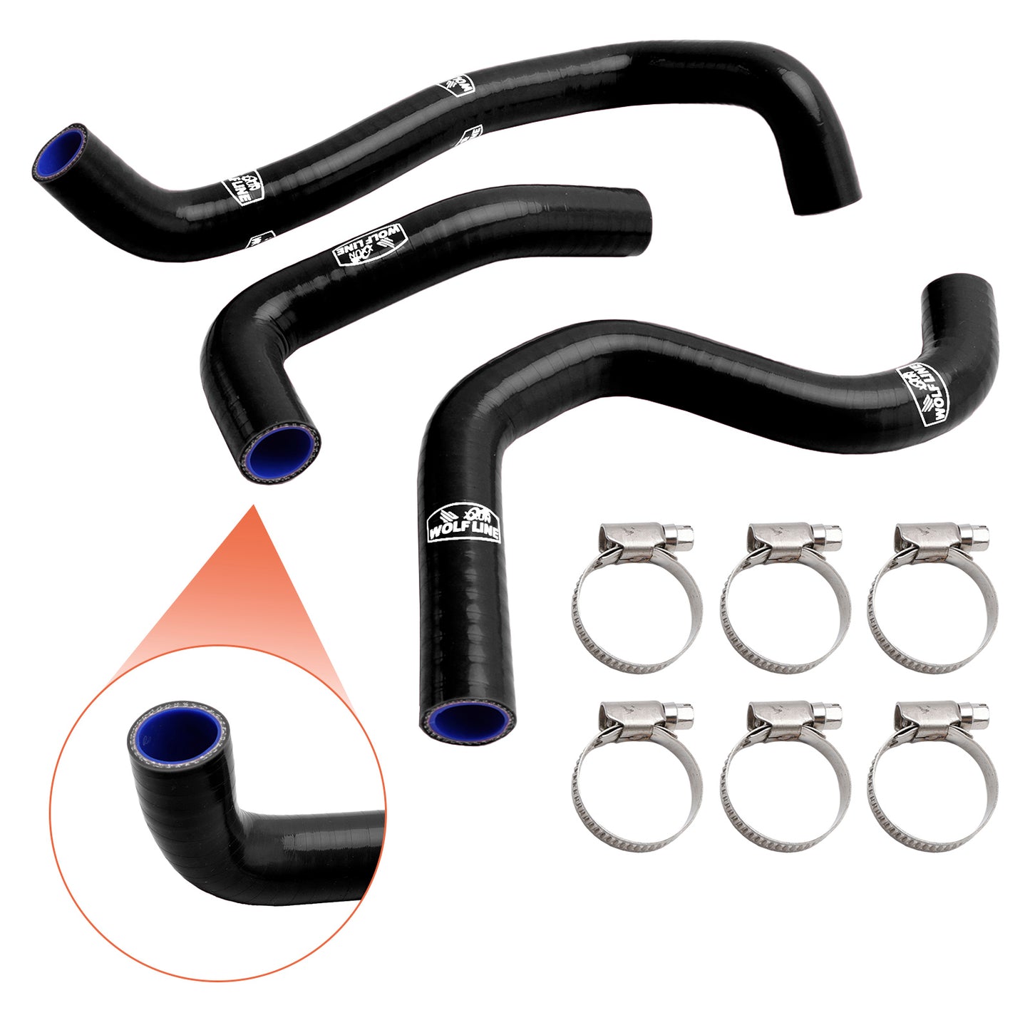 Kit tubo flessibile refrigerante radiatore in silicone per Street Triple 765 R RS 2020-2022