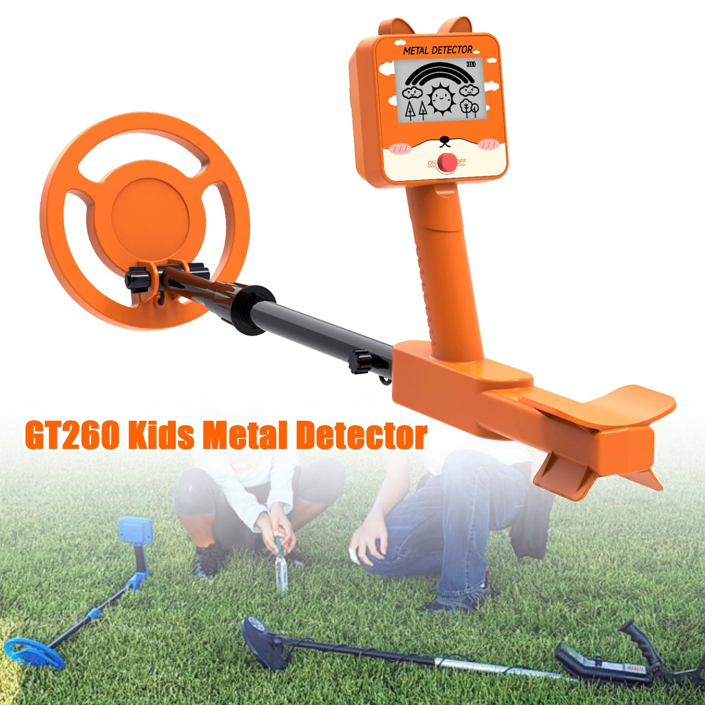 GT260 Metal Detector per Bambini, Impermeabile, Bobina di Ricerca da 6,3"" ORG