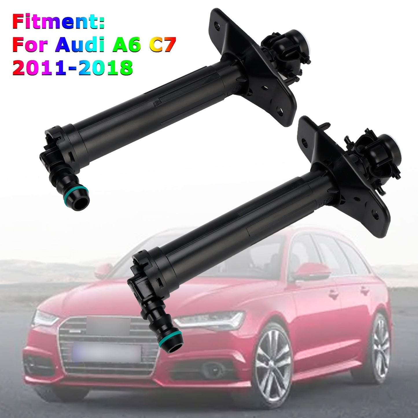 Audi A6 C7 2011-2018, 1 paio di ugelli lavavetri per fari anteriori