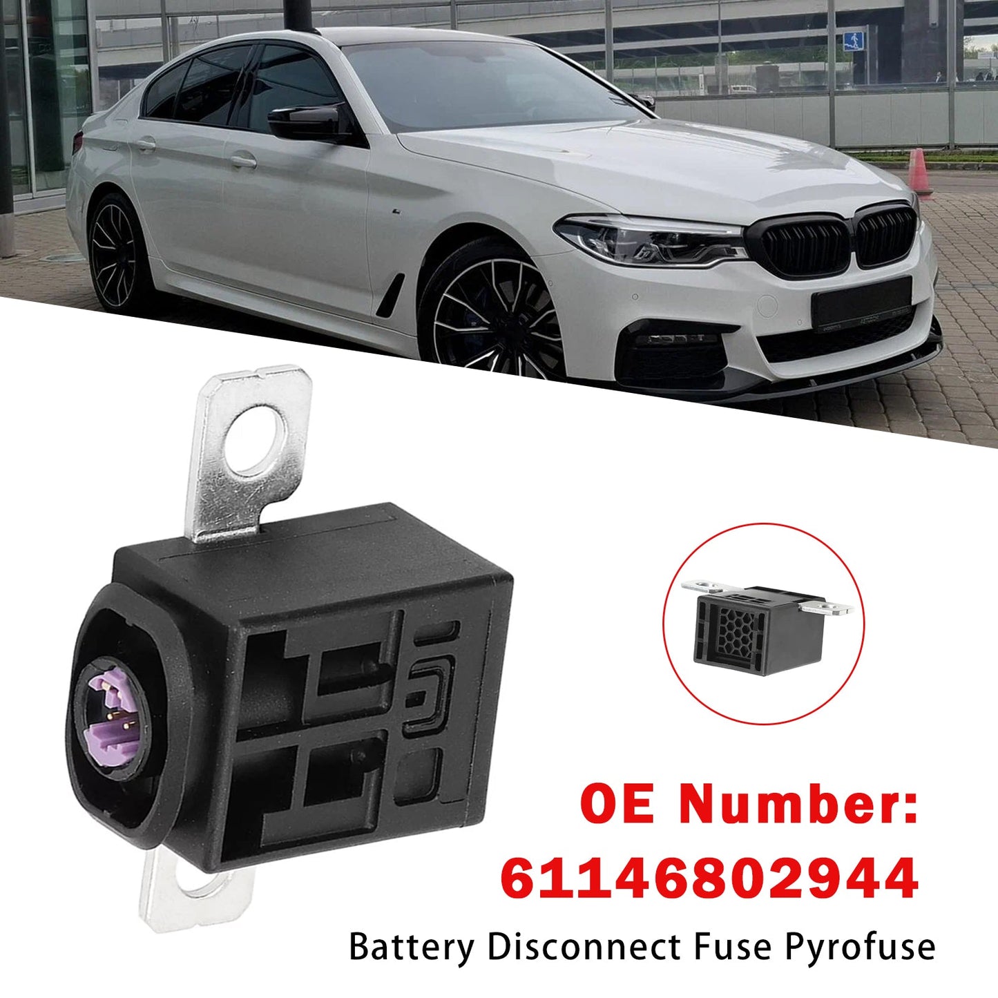 Fusibile di scollegamento della batteria Pyrofuse 61146802944 per BMW Serie 5 6 7 G30 G31 M5