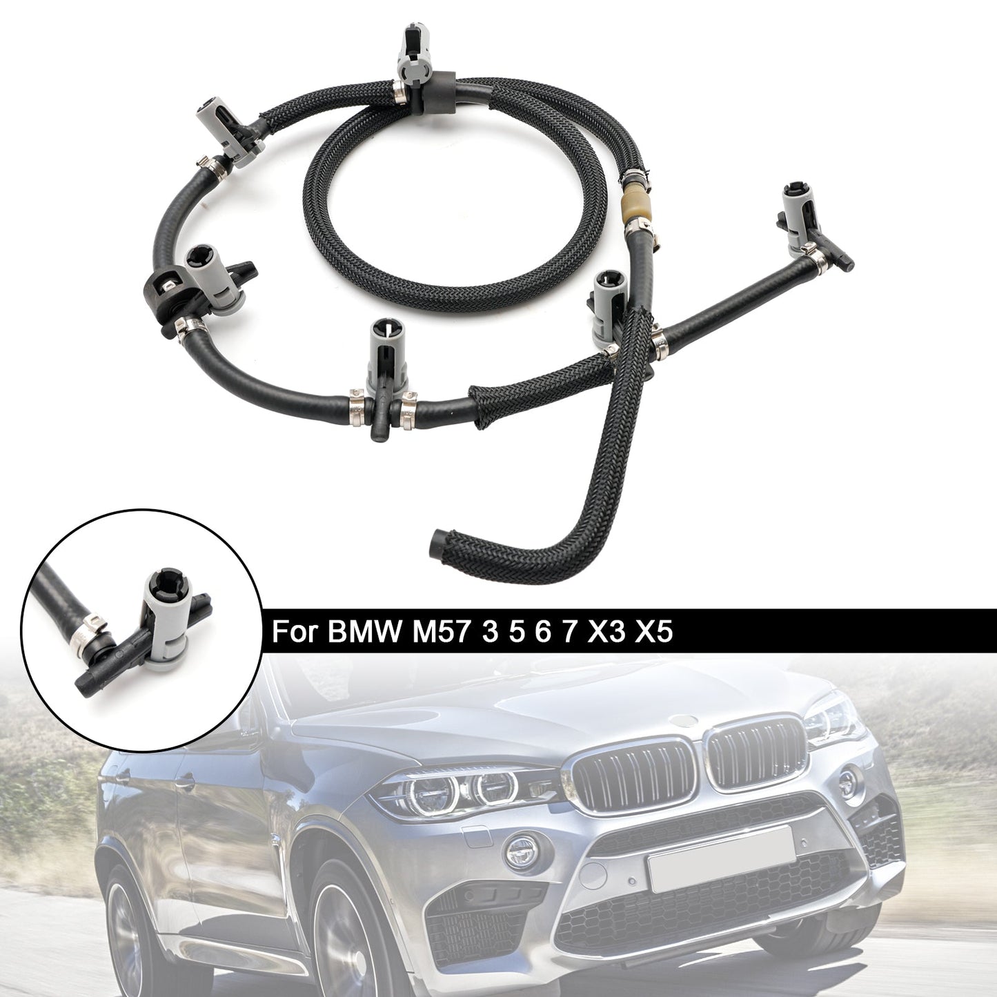 BMW 3 5 6 7 X2 X3 X5 X6 Tubo flessibile di ritorno del carburante Tubo flessibile dell&#39;iniettore Tubo flessibile di perdita 13537792870 13537799869