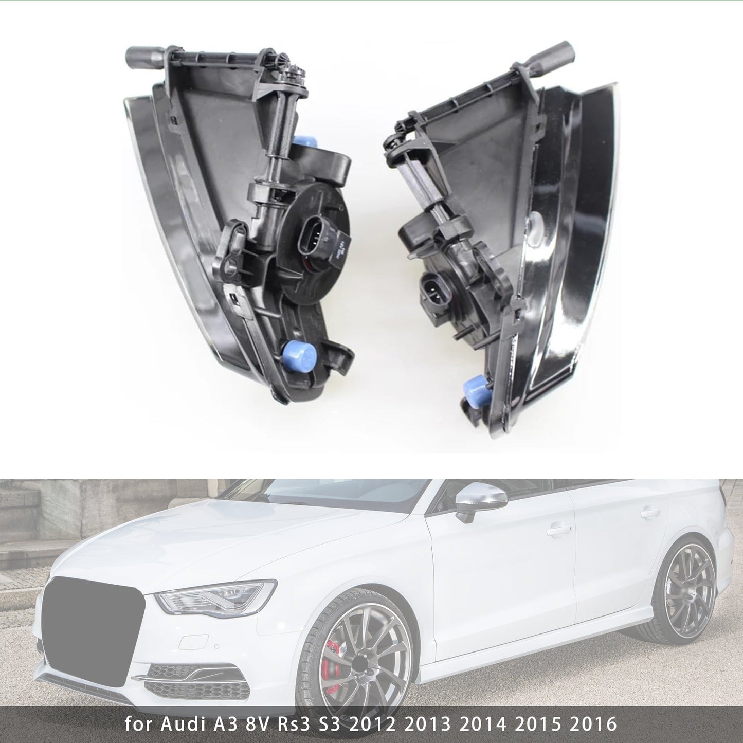 Coppia di fari fendinebbia anteriori destri con lampadine per Audi A3 8V RS3 S3 2012-2016