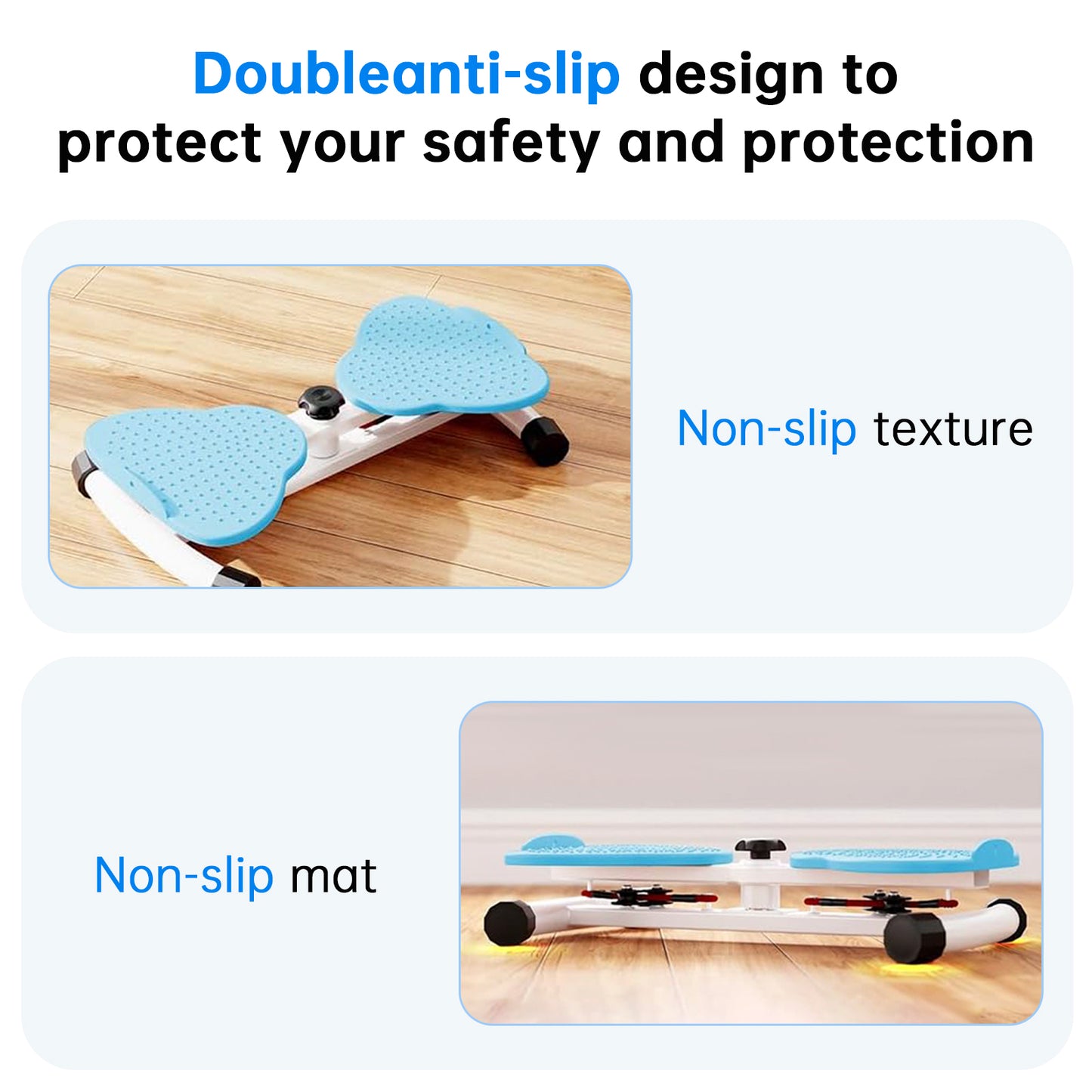 Attrezzo per torcere la vita Attrezzo fitness Ab Twister Board Capacità 150 kg e 20 dB Ultra silenzioso Antiscivolo Attrezzatura per allenamento in palestra per donne Pancia blu