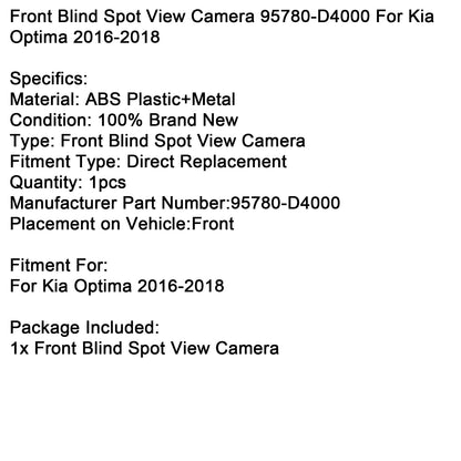 Telecamera per angolo cieco anteriore Kia Optima 2016-2018 95780-D4000