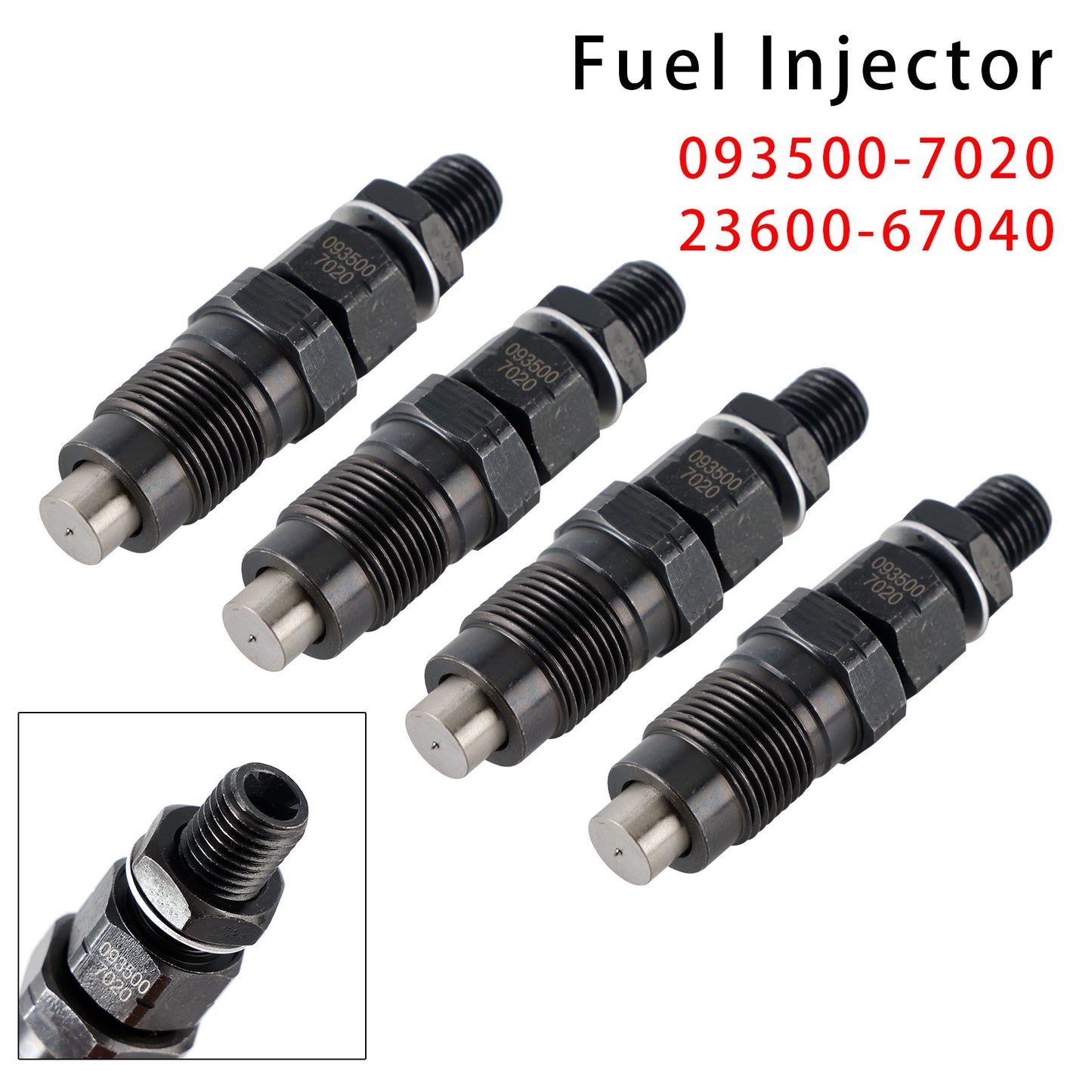 4 pezzi iniettori di carburante per Hilux Surf Prado 1KZ-TE 3.0L 093500-7020 23600-67040