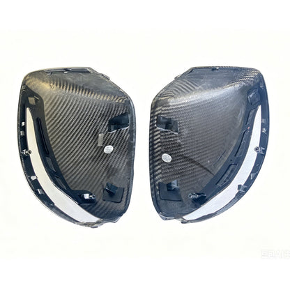 Calotte per specchietti laterali in fibra di carbonio compatibili con Mercedes Benz G450 G500 G580 W465 (modelli dal 2025 in poi).