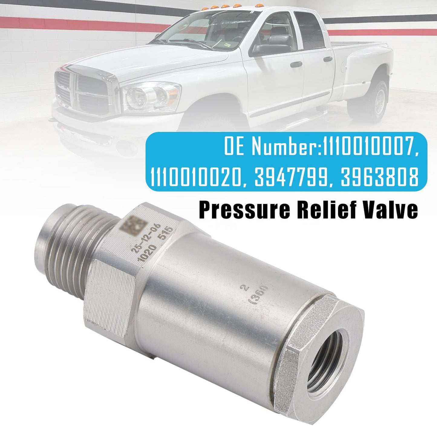 3963808 Valvola di sicurezza per Dodge 2500 3500 Cummins 5.9L 2003-2007