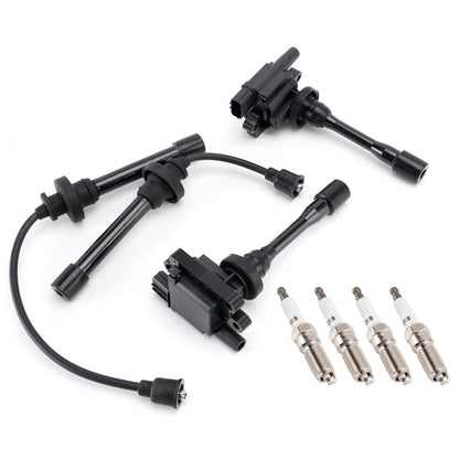 2 bobine di accensione + 2 cavi + 4 candele UF295 per Mitsubishi Lancer 2.0L l4 2002-2006