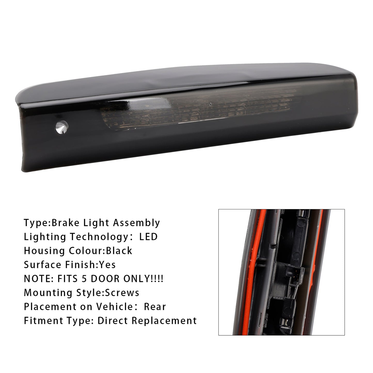 Lampada luce freno di stop di livello alto 13188045 per Vauxhall Corsa D/E 5 porte 07-2019