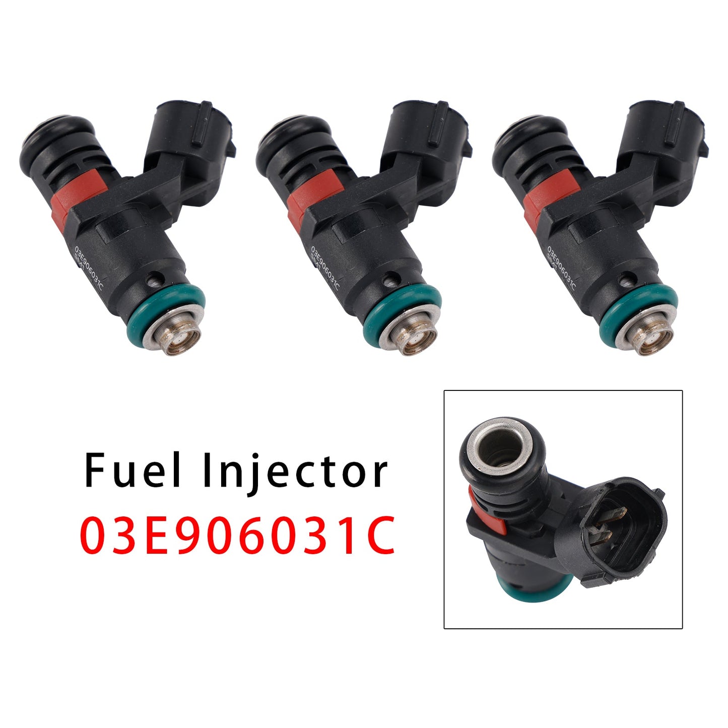 3 iniettori di carburante per VW Polo Seat Cordoba Toledo Skoda Fabia 1.2 03E906031C