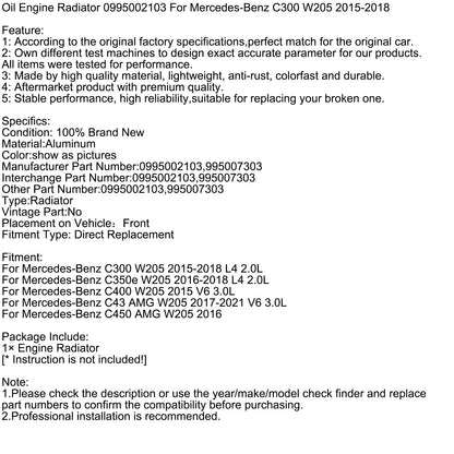 Radiatore olio motore per Mercedes-Benz C43 AMG W205 V6 3.0L (anni 2017-2021) Codice articolo: 995007303