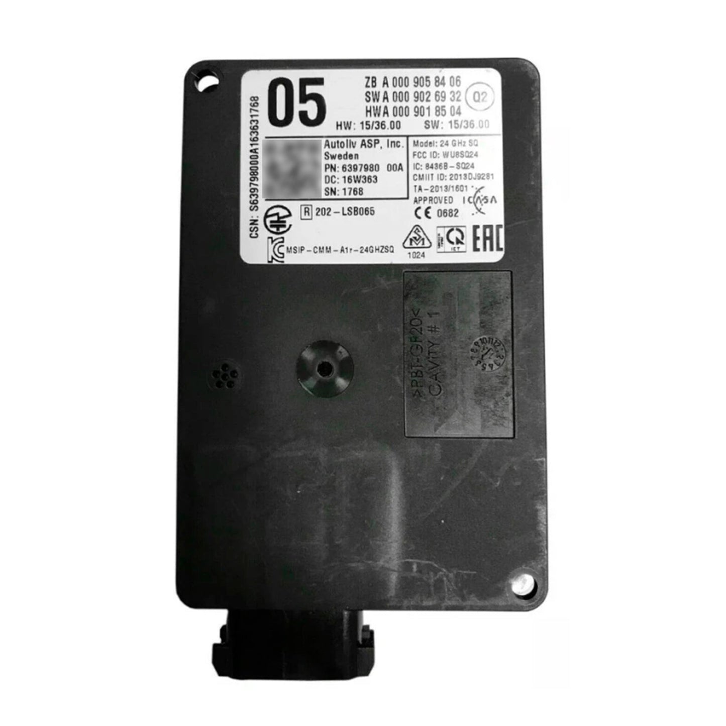 Unità di controllo del sensore radar anteriore Mercedes W222 2014-2016 A0009058406