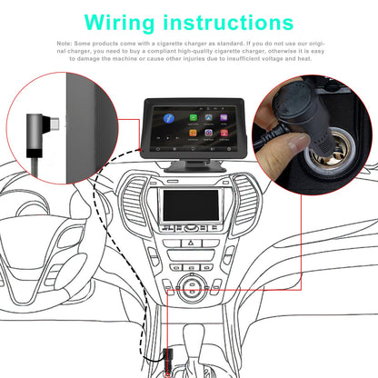 Lettore multifunzione CarPlay da 7 pollici, Apple AirPlay, Android, telecamera di proiezione