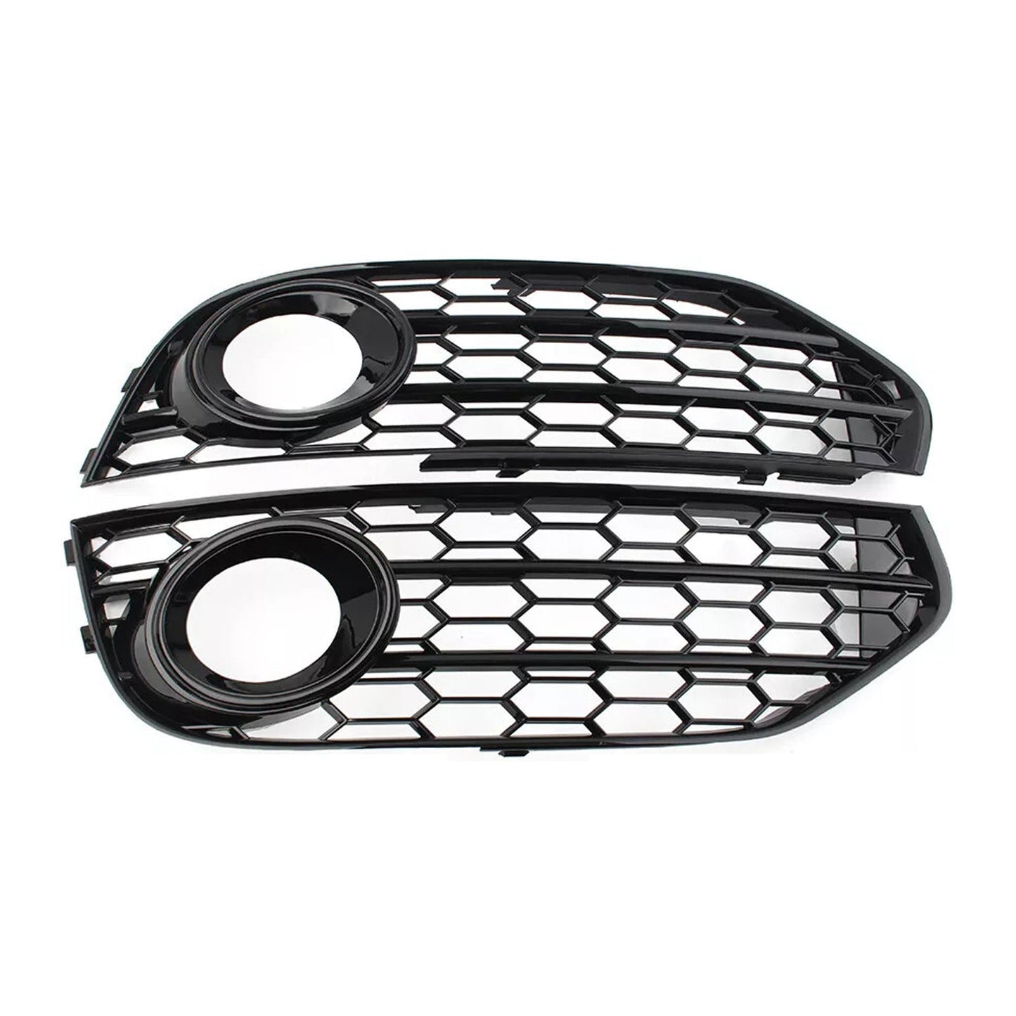 Griglia fendinebbia a nido d'ape per paraurti anteriore Audi A4 Allroad B8 2010-2015, nera