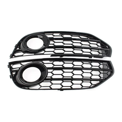 Griglia fendinebbia a nido d'ape per paraurti anteriore Audi A4 Allroad B8 2010-2015, nera