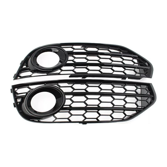 Griglia fendinebbia a nido d'ape per paraurti anteriore Audi A4 Allroad B8 2010-2015, nera