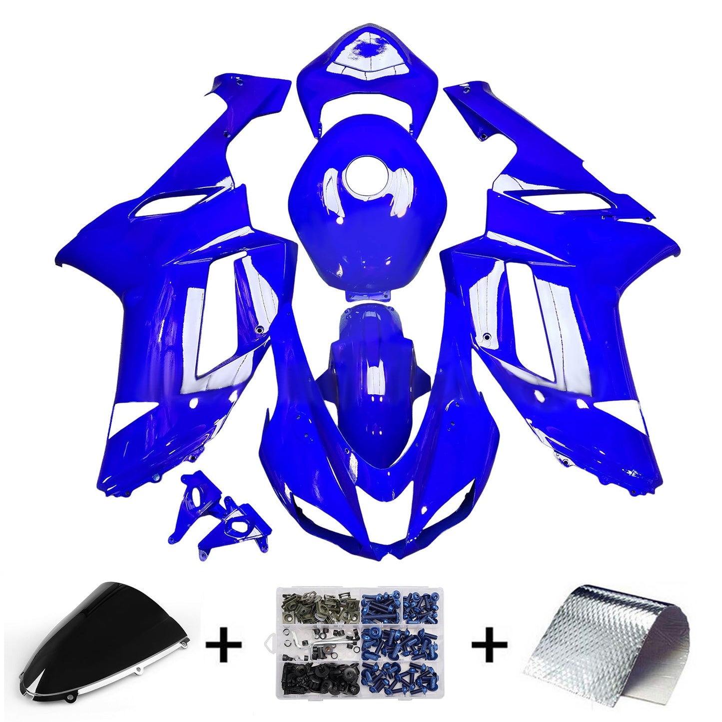 Kit carenatura iniezione in plastica ABS adatto per Kawasaki ZX6R 636 2007-2008