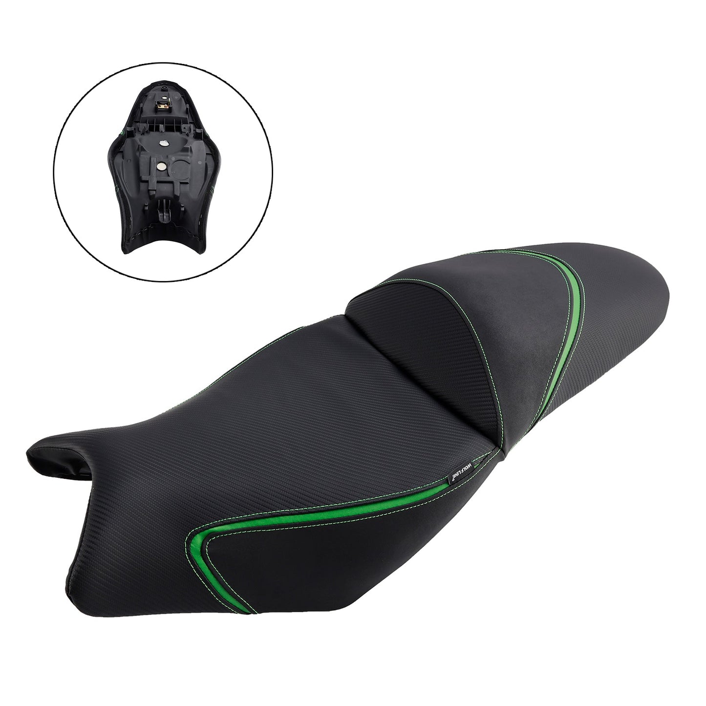 Sella passeggero completa con cuscino Kawasaki Versys650 2022-2024, verde
