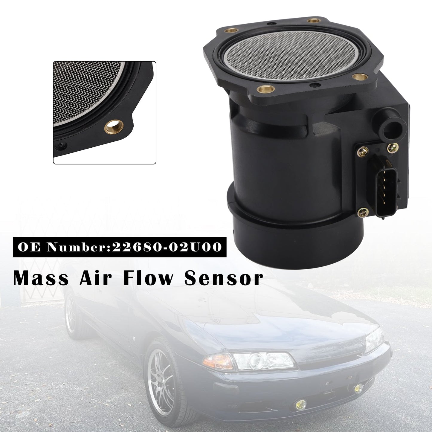 Sensore di flusso d'aria di massa 22680-02U00 per Nissan Skylin R32 RB20E RB20DET 1989-1993