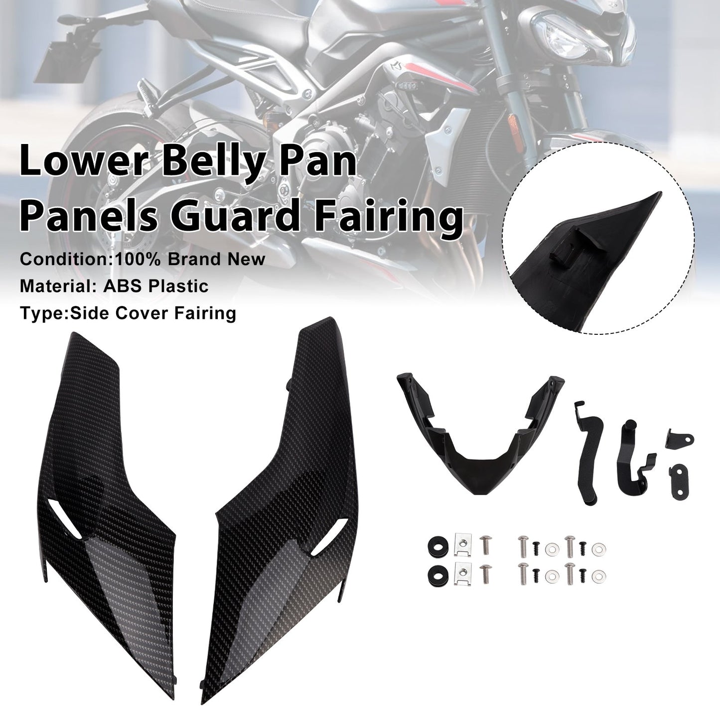Pannelli inferiori di protezione della carenatura per Street Triple 765 R/RS 2020-2022