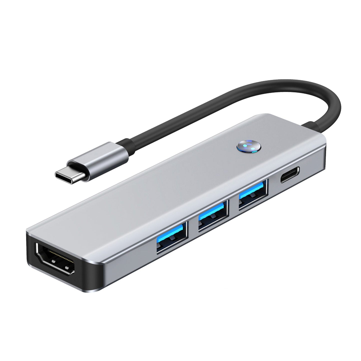 Adattatore hub con interfaccia 5 in 1 TYPE-C+USB3.0*1+USB2.0*2+HDMI+PD100W per MacBook