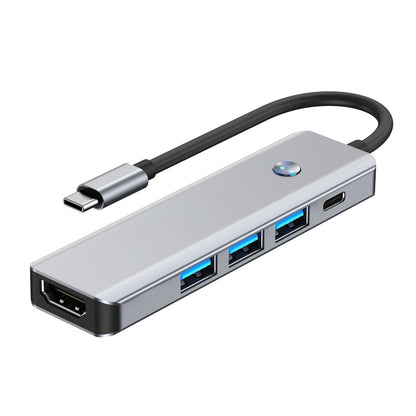 Adattatore hub con interfaccia 5 in 1 TYPE-C+USB3.0*1+USB2.0*2+HDMI+PD100W per MacBook