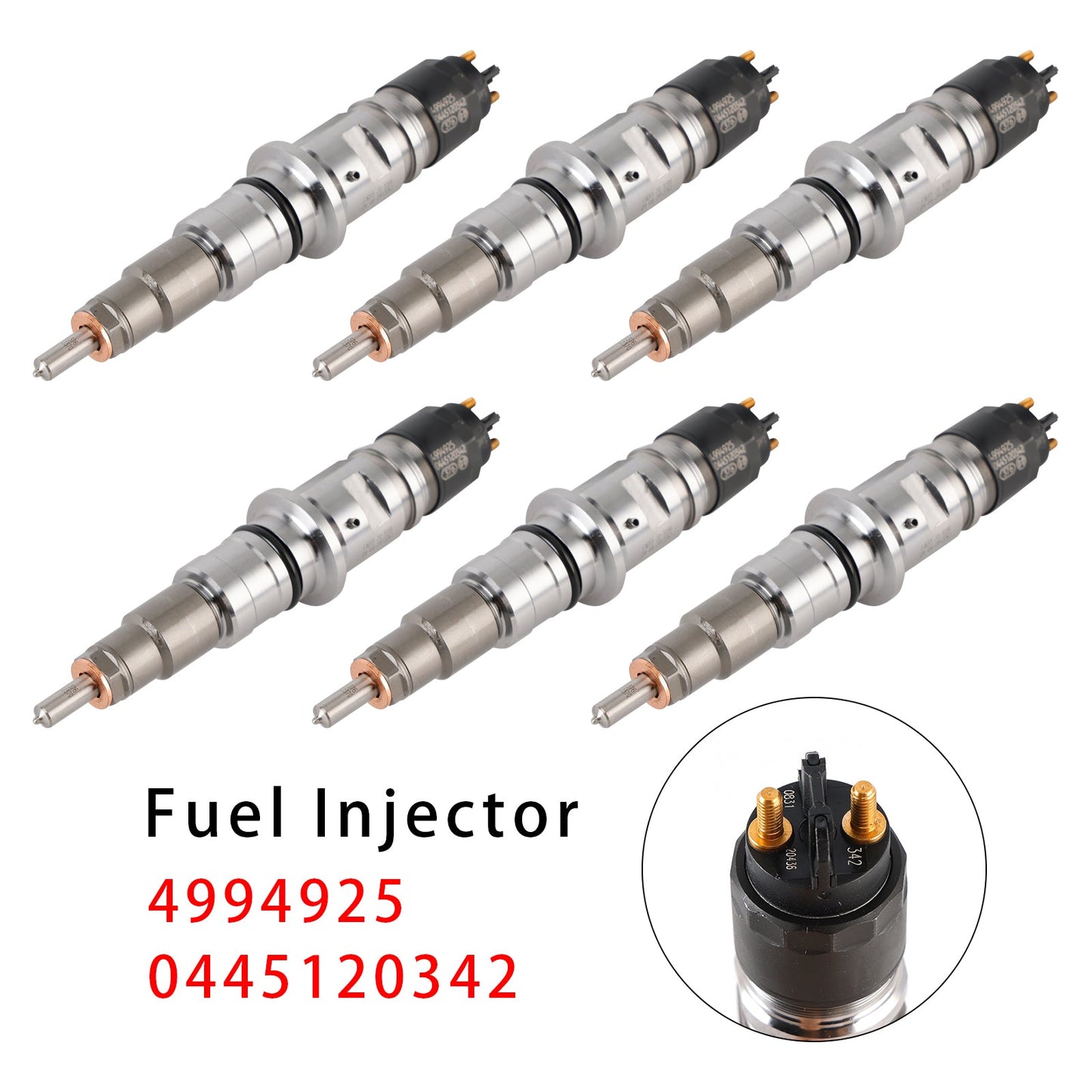 6 pezzi iniettore carburante per Dodge RAM 13-18 6.7L 4994925 0445120342 0986435621