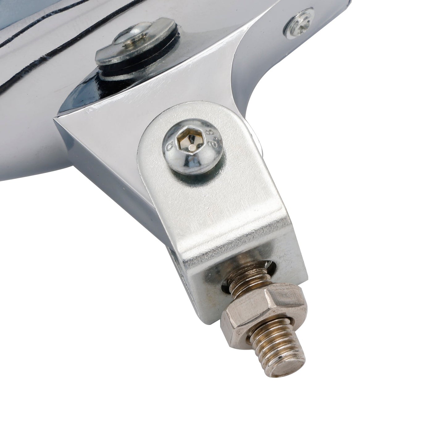 #D18 Faro Lampada Faretto Interruttore Colore Universale Adatto Cromato Per Moto