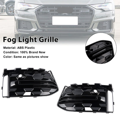 Griglia fendinebbia paraurti anteriore Audi A6 C8PA S-Line S6 2023+ nera (2 pezzi)