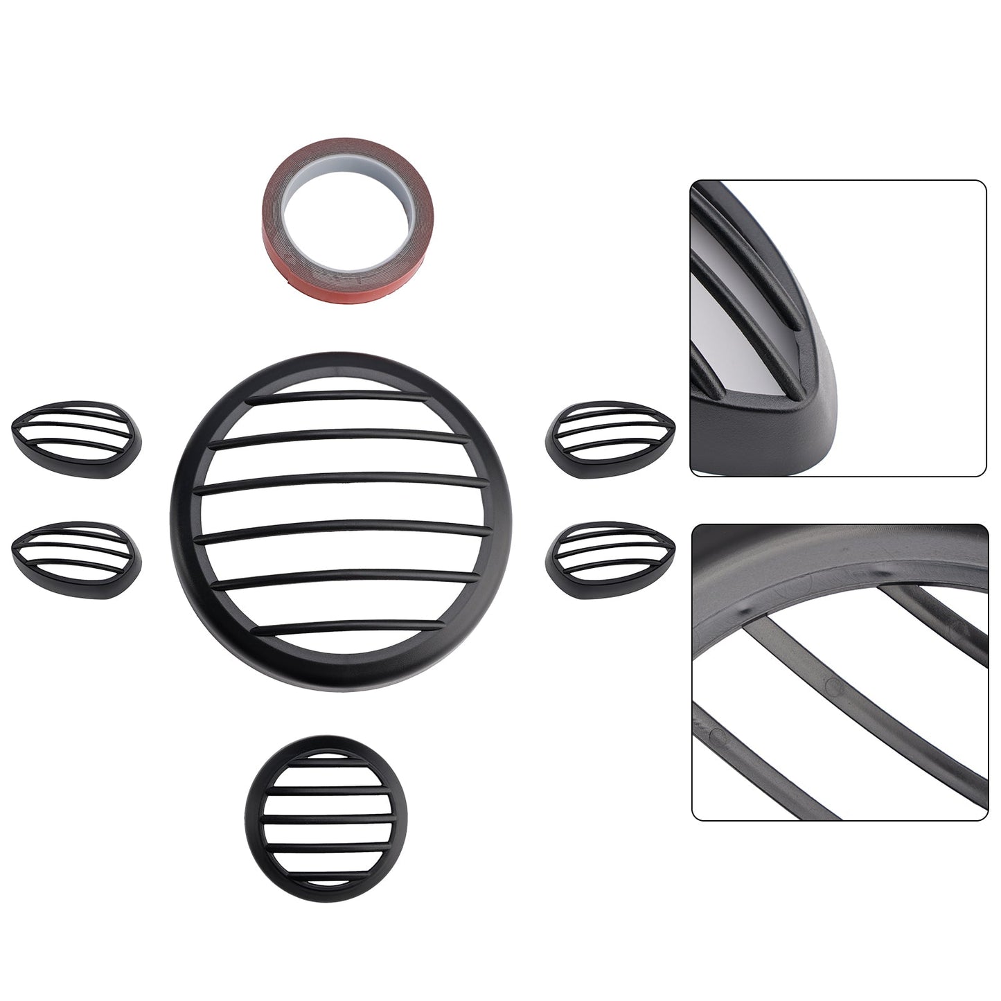 Kit griglia di protezione faro Yamaha PG-1 2023-2024, colore nero
