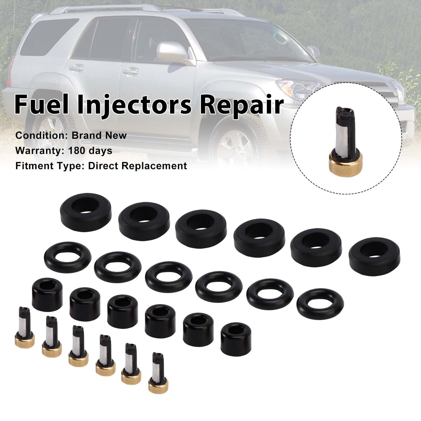 Guarnizione O-ring iniettore carburante 23250-0P030 compatibile con Toyota 4Runner 03-09 e Tacoma 2005-15