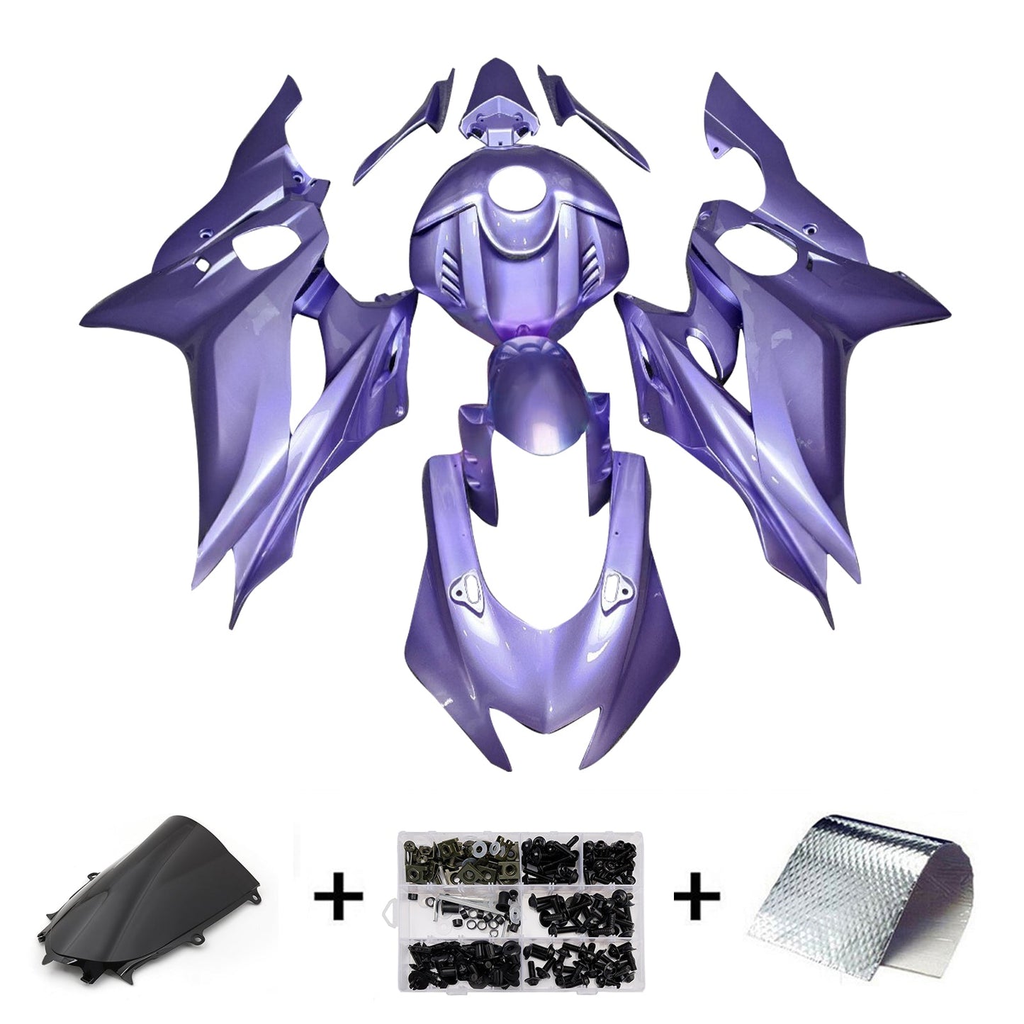 Kit carenatura iniezione in plastica ABS adatto per Yamaha YZF-R6 2017-2023