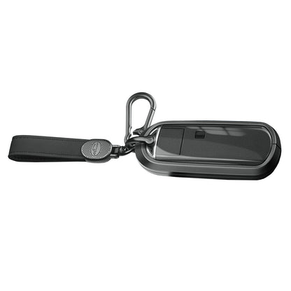 Custodia per chiave auto in TPU nero in lega di alluminio con fibbia per Mazda CX-4 CX-5