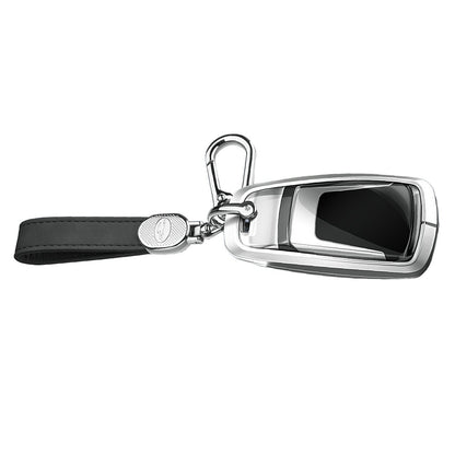 Custodia per chiave auto in TPU argentato in lega di alluminio con fibbia per Audi a6l a4l a3